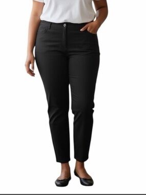 Ryan Wylde Black Flat Front Straight Leg Career Wear Pants size 20W
